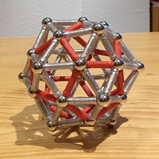 GEOMAG constructions: Regular dodecahedron with external pentagonal pyramids