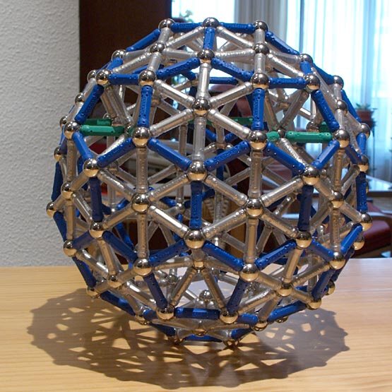 Construcciones con GEOMAG: Esfera pseudogeodésica