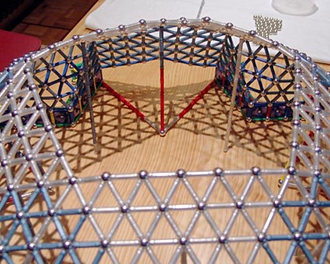 Construcciones con GEOMAG: Construcción del casquete esférico a escala 4, 2