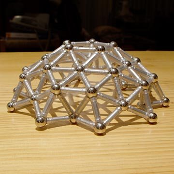 GEOMAG constructions: Pseudogeodesic spherical cup to scale 1