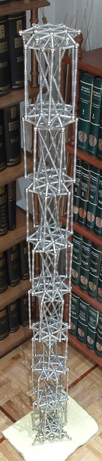 GEOMAG constructions: Tower of 8 hyperboloid modules, view 2
