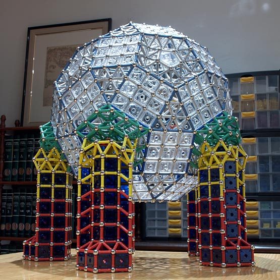 GEOMAG constructions: The rhombicosidodecahedron to scale 3, view 2