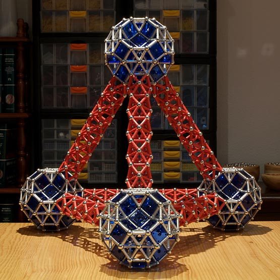GEOMAG constructions: Giant regular tetrahedron, view 2