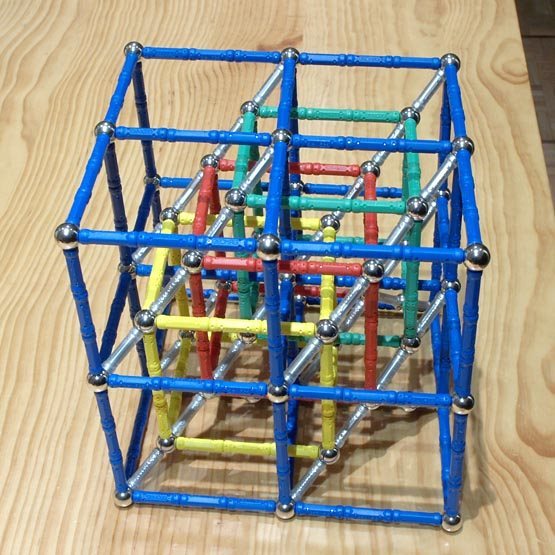 GEOMAG constructions: Interlaced cubes, edge 3, view 2