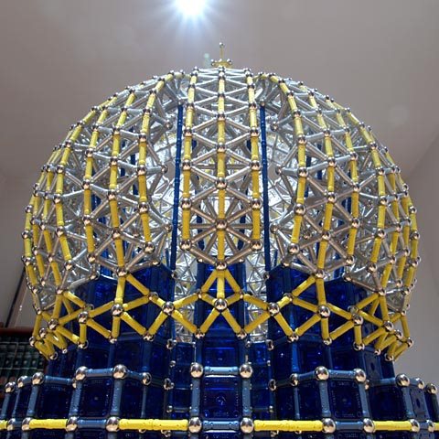 GEOMAG constructions: Main dome of the Taj Mahal to scale 1:50, bottom oblique view