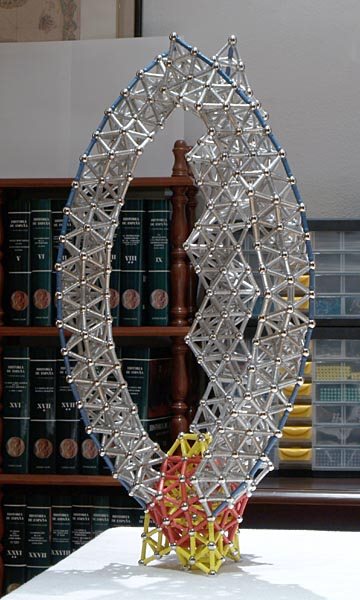 GEOMAG constructions: Three incident circular curves to double scale, side view 2