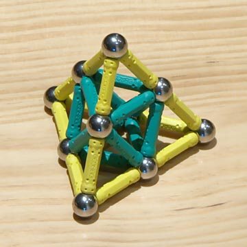 GEOMAG constructions: Regular tetrahedron to double scale